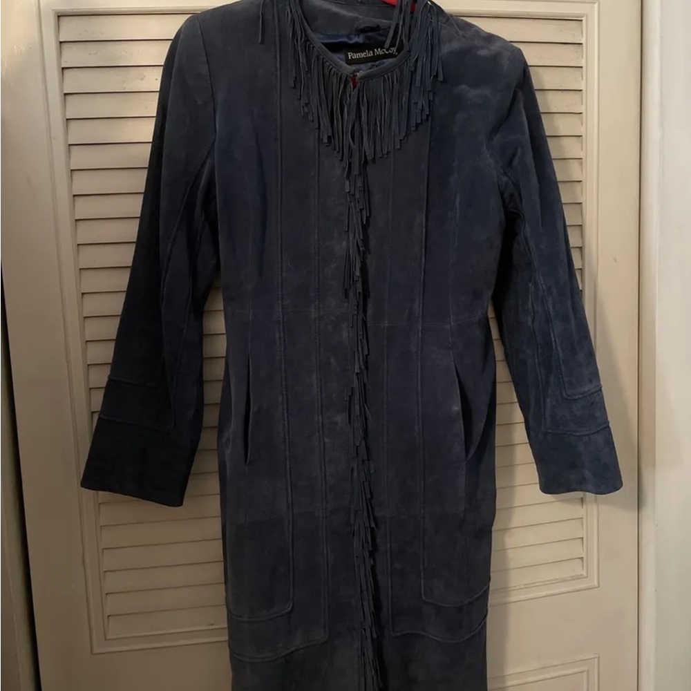 pamela mccoy. suede coat